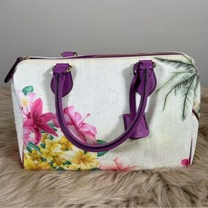 Authentic Rare Etro Floral Paisley Boston Bag